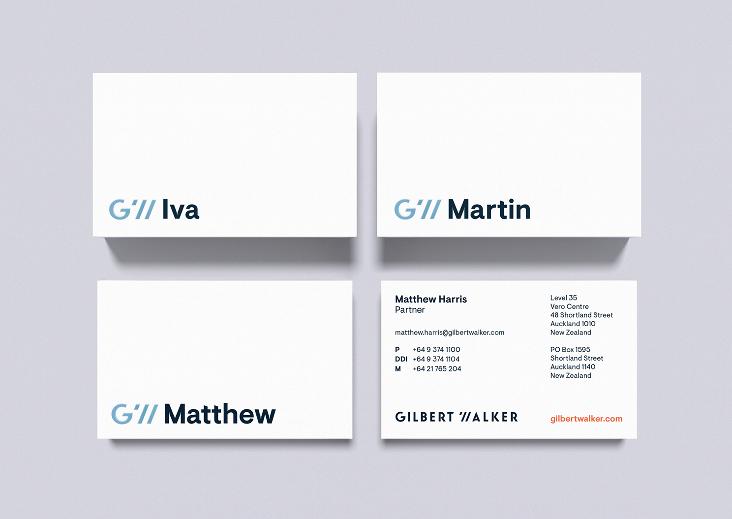 Gilbert Walker business cards